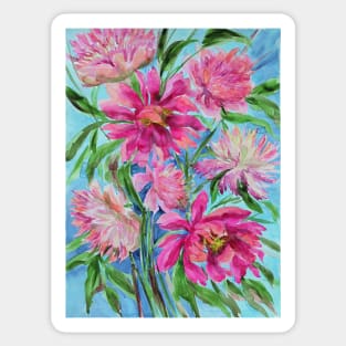 Magenta Watercolor Painting Sticker